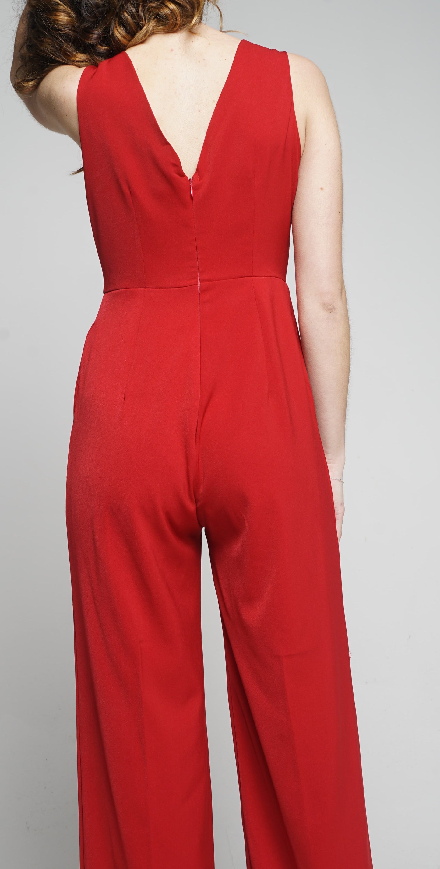 Olivia V-neck Jumpsuit & Scarf