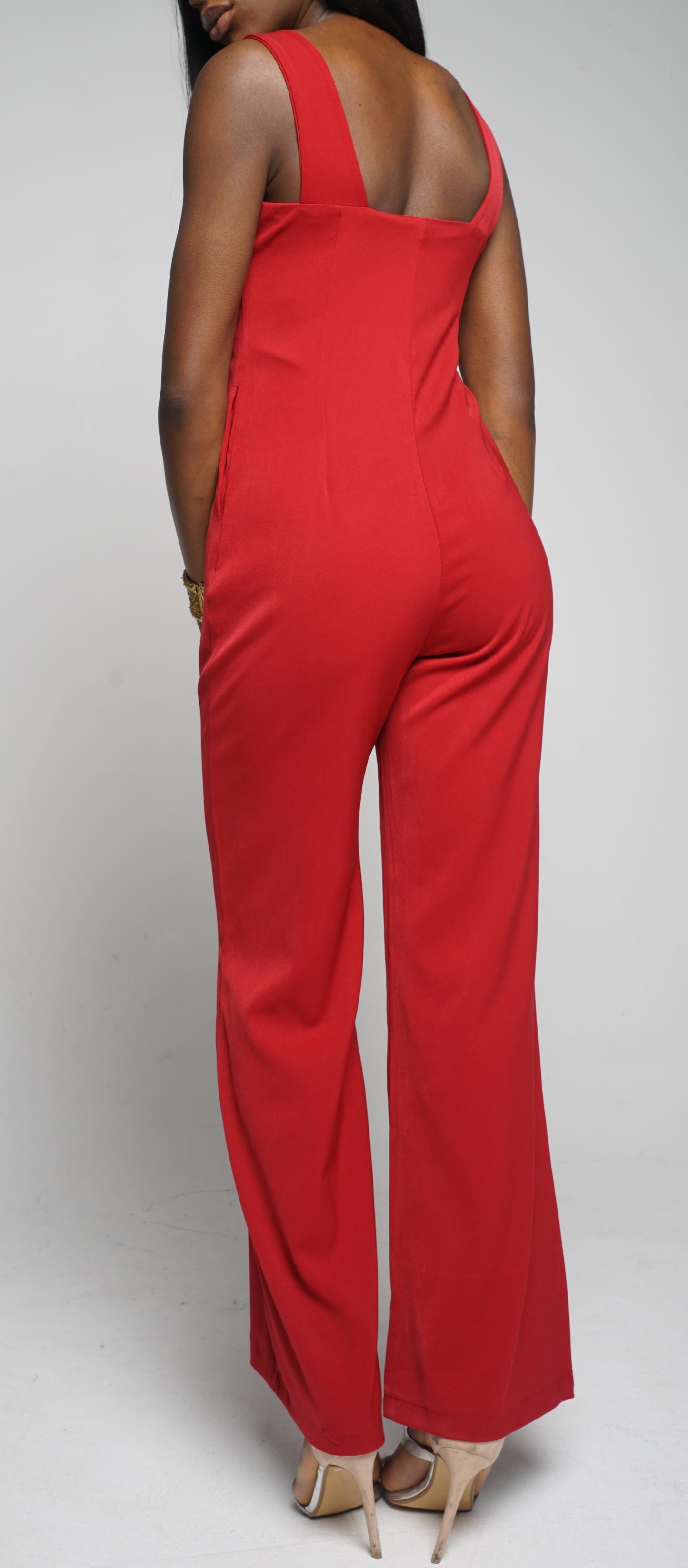 Madison Sweetheart Front Zip Jumpsuit