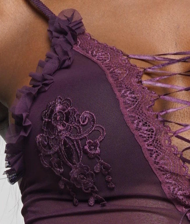 Jasmine Lace-Up Babydoll Set