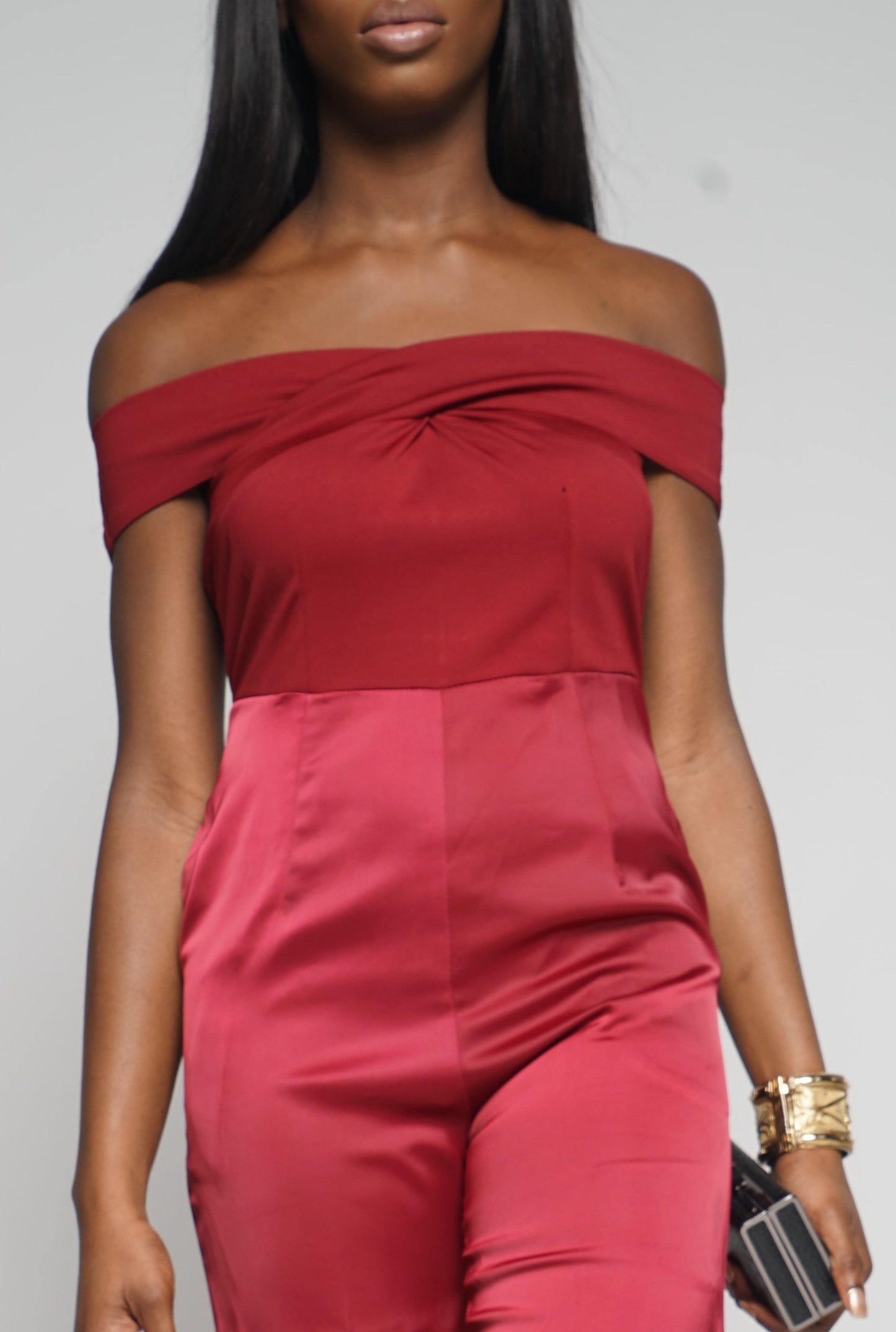Saffron Cross Bardot Jumpsuit